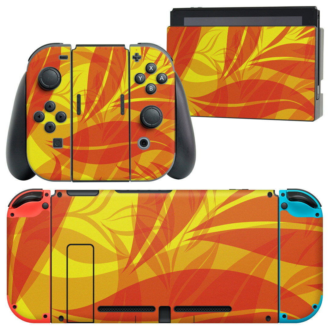 製品名 Nintendo Switch 本体裏面＆ドック正面＆ジョイコン専用 デザインスキンシール セット内容 Nintendo Switch 本体＆ドック＆ジョイコン用スキンシール（各1枚） ニンテンドースイッチ専用です。携帯機のSwitch LiteやProコンには対応していません。 商品特徴 再剥離性シートを素材に採用し、細かな位置調整がしやすく貼り直しが容易です。専用の業務プリンターを使い、商品画像と遜色のない美しい印刷仕上がり。 注意事項 画像はサンプルですので、ご覧の環境によっては多少色味に違いを感じる場合がございます。 イメージと違った、モニターと色味が異なるという理由での交換や返金はご対応出来かねます。スキンシールのみの販売で、ニンテンドースイッチ本体などは付属しません。シワができた場合、ドライヤーなどで軽く温め、外側に向けてシワを伸ばすように貼ってください。初回貼付時の位置調整や貼り直しは可能ですが、しっかりと押し付けて接着させた後の再剥離、再利用は保証しておりません。また接着部に油分や汚れが付着しますと角の部分は剥がれやすくなりますので、貼付時はあまり触れないようにご注意ください。無地のセミグロスシートにデザインをプリントした商品で、デコなどの加工はございません。 凹凸や光沢があるように見えたり布地や金属を素材にしたように見える商品もありますが、デザインの図版によるものです。印刷時に微妙な画像のズレが生じる場合がございます。ご注文後に1点1点制作する受注生産品の為、不良品以外のご返品や交換は固くお断りします。当店における繰り返しの実機テストでは問題ありませんでしたが、経過年数や使用環境により、シールを剥がす際に本体の塗装が一部剥がれる可能性があります。恐れ入りますが、万が一そのような状況になった場合でも当店ではゲーム機本体の保証は出来かねますので、予めご理解の上お求めください。 商品発送 完全受注生産のハンドメイド商品となりますので、既製品と比べて発送までお時間を頂いています。 基本的に決済確認後2?3営業日、最大で10営業日での発送となります。繁忙期や休業日明けの場合はさらに時間がかかる場合があります。 その際には別途メールにてご連絡致します。メール便の場合、発送日から到着までに2?4日ほどかかる場合が多く、紛失などの保障もご対応できかねます。あらかじめご了承下さい。