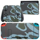igsticker Nintendo Switch 用 デザインスキンシール 任天堂 ニンテンドー スイッチ 専用 本体ドック Joy-Con Joycon ジョイコン 専用 ゲーム機 カバー アクセサリー フィルム ステッカー 004127 迷彩 カモフラ 模様