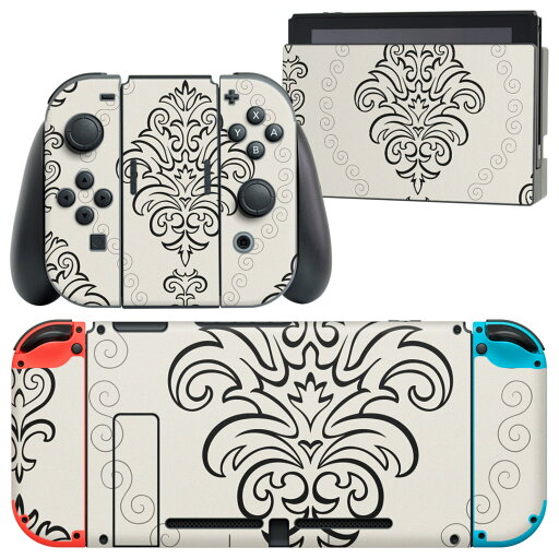 igsticker Nintendo Switch 用 デザインスキンシール 任天堂 ニンテンドー スイッチ 専用 本体ドック Joy-Con Joycon ジョイコン 専用 ゲーム機 カバー アクセサリー フィルム ステッカー 004133 模様 エレガント 白 黒 igsticker Nintendo Switch 用 デザインスキンシール 任天堂 ニンテンドー スイッチ 専用 本体ドック Joy-Con Joycon ジョイコン 専用 ゲーム機 カバー アクセサリー フィルム ステッカー 004133 模様 エレガント 白 黒