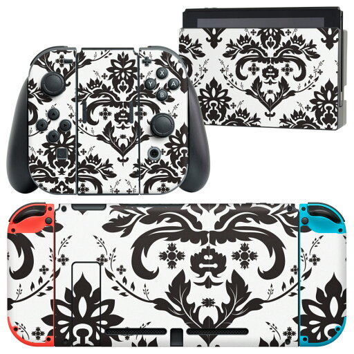 igsticker Nintendo Switch 用 デザインスキンシール 任天堂 ニンテンドー スイッチ 専用 本体ドック Joy-Con Joycon ジョイコン 専用 ゲーム機 カバー アクセサリー フィルム ステッカー 004167 模様 エレガント 黒 白 igsticker Nintendo Switch 用 デザインスキンシール 任天堂 ニンテンドー スイッチ 専用 本体ドック Joy-Con Joycon ジョイコン 専用 ゲーム機 カバー アクセサリー フィルム ステッカー 004167 模様 エレガント 黒 白