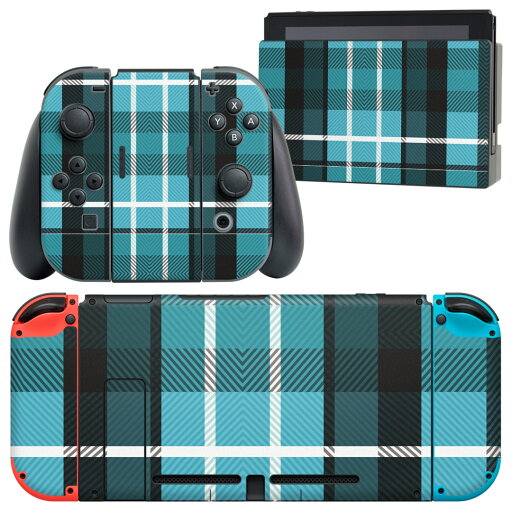 igsticker Nintendo Switch 用 デザインスキンシール 任天堂 ニンテンドー スイッチ 専用 本体ドック Joy-Con Joycon ジョイコン 専用 ゲーム機 カバー アクセサリー フィルム ステッカー 004186 チェック 青 黒 igsticker Nintendo Switch 用 デザインスキンシール 任天堂 ニンテンドー スイッチ 専用 本体ドック Joy-Con Joycon ジョイコン 専用 ゲーム機 カバー アクセサリー フィルム ステッカー 004186 チェック 青 黒