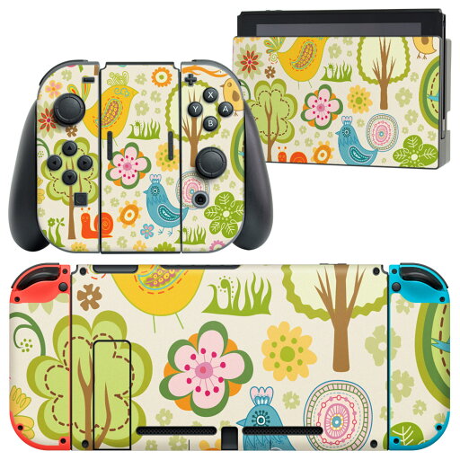 igsticker Nintendo Switch 用 デザインスキンシール 任天堂 ニンテンドー スイッチ 専用 本体ドック Joy-Con Joycon ジョイコン 専用 ゲーム機 カバー アクセサリー フィルム ステッカー 004211 花 鳥 イラスト igsticker Nintendo Switch 用 デザインスキンシール 任天堂 ニンテンドー スイッチ 専用 本体ドック Joy-Con Joycon ジョイコン 専用 ゲーム機 カバー アクセサリー フィルム ステッカー 004211 花 鳥 イラスト