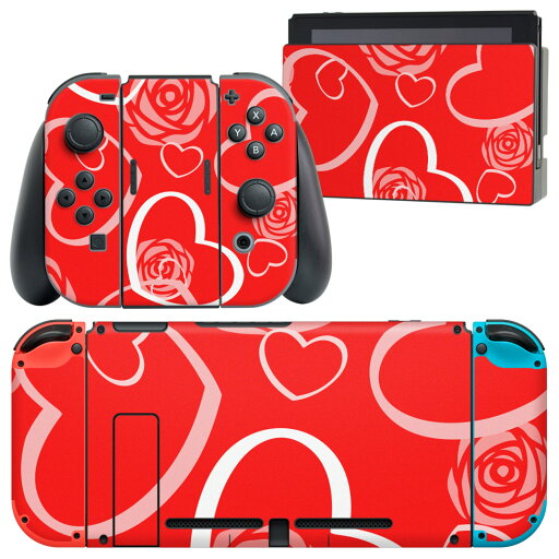 igsticker Nintendo Switch 用 デザインスキンシール 任天堂 ニンテンドー スイッチ 専用 本体ドック Joy-Con Joycon ジョイコン 専用 ゲーム機 カバー アクセサリー フィルム ステッカー 004310 ハート バラ 赤 igsticker Nintendo Switch 用 デザインスキンシール 任天堂 ニンテンドー スイッチ 専用 本体ドック Joy-Con Joycon ジョイコン 専用 ゲーム機 カバー アクセサリー フィルム ステッカー 004310 ハート バラ 赤