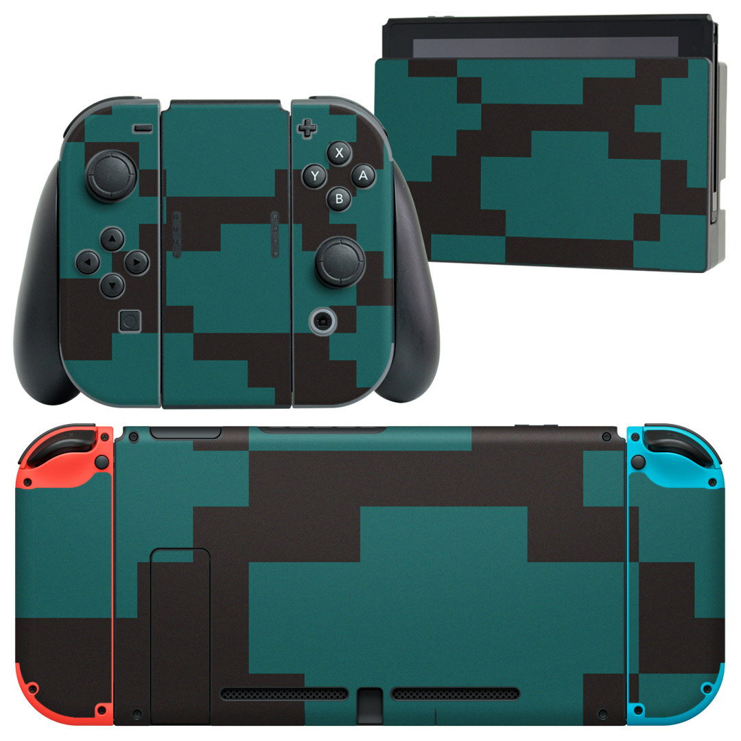 製品名 Nintendo Switch 本体裏面＆ドック正面＆ジョイコン専用 デザインスキンシール セット内容 Nintendo Switch 本体＆ドック＆ジョイコン用スキンシール（各1枚） ニンテンドースイッチ専用です。携帯機のSwitch LiteやProコンには対応していません。 商品特徴 再剥離性シートを素材に採用し、細かな位置調整がしやすく貼り直しが容易です。専用の業務プリンターを使い、商品画像と遜色のない美しい印刷仕上がり。 注意事項 画像はサンプルですので、ご覧の環境によっては多少色味に違いを感じる場合がございます。 イメージと違った、モニターと色味が異なるという理由での交換や返金はご対応出来かねます。スキンシールのみの販売で、ニンテンドースイッチ本体などは付属しません。シワができた場合、ドライヤーなどで軽く温め、外側に向けてシワを伸ばすように貼ってください。初回貼付時の位置調整や貼り直しは可能ですが、しっかりと押し付けて接着させた後の再剥離、再利用は保証しておりません。また接着部に油分や汚れが付着しますと角の部分は剥がれやすくなりますので、貼付時はあまり触れないようにご注意ください。無地のセミグロスシートにデザインをプリントした商品で、デコなどの加工はございません。 凹凸や光沢があるように見えたり布地や金属を素材にしたように見える商品もありますが、デザインの図版によるものです。印刷時に微妙な画像のズレが生じる場合がございます。ご注文後に1点1点制作する受注生産品の為、不良品以外のご返品や交換は固くお断りします。当店における繰り返しの実機テストでは問題ありませんでしたが、経過年数や使用環境により、シールを剥がす際に本体の塗装が一部剥がれる可能性があります。恐れ入りますが、万が一そのような状況になった場合でも当店ではゲーム機本体の保証は出来かねますので、予めご理解の上お求めください。 商品発送 完全受注生産のハンドメイド商品となりますので、既製品と比べて発送までお時間を頂いています。 基本的に決済確認後2?3営業日、最大で10営業日での発送となります。繁忙期や休業日明けの場合はさらに時間がかかる場合があります。 その際には別途メールにてご連絡致します。メール便の場合、発送日から到着までに2?4日ほどかかる場合が多く、紛失などの保障もご対応できかねます。あらかじめご了承下さい。
