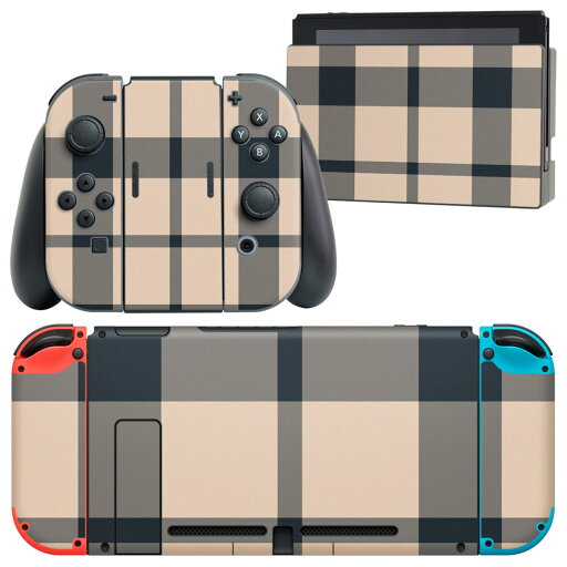igsticker Nintendo Switch 用 デザインスキンシール 任天堂 ニンテンドー スイッチ 専用 本体ドック Joy-Con Joycon ジョイコン 専用 ゲーム機 カバー アクセサリー フィルム ステッカー 004337 チェック 黒 igsticker Nintendo Switch 用 デザインスキンシール 任天堂 ニンテンドー スイッチ 専用 本体ドック Joy-Con Joycon ジョイコン 専用 ゲーム機 カバー アクセサリー フィルム ステッカー 004337 チェック 黒