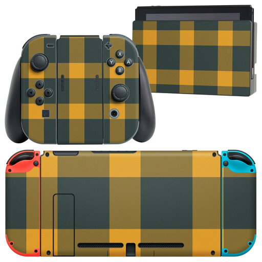 igsticker Nintendo Switch 用 デザインスキンシール 任天堂 ニンテンドー スイッチ 専用 本体ドック Joy-Con Joycon ジョイコン 専用 ゲーム機 カバー アクセサリー フィルム ステッカー 004413 チェック 模様 黄色 igsticker Nintendo Switch 用 デザインスキンシール 任天堂 ニンテンドー スイッチ 専用 本体ドック Joy-Con Joycon ジョイコン 専用 ゲーム機 カバー アクセサリー フィルム ステッカー 004413 チェック 模様 黄色