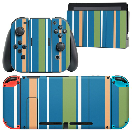 igsticker Nintendo Switch 用 デザインスキンシール 任天堂 ニンテンドー スイッチ 専用 本体ドック Joy-Con Joycon ジョイコン 専用 ゲーム機 カバー アクセサリー フィルム ステッカー 004450 ボーダー 青 緑 igsticker Nintendo Switch 用 デザインスキンシール 任天堂 ニンテンドー スイッチ 専用 本体ドック Joy-Con Joycon ジョイコン 専用 ゲーム機 カバー アクセサリー フィルム ステッカー 004450 ボーダー 青 緑