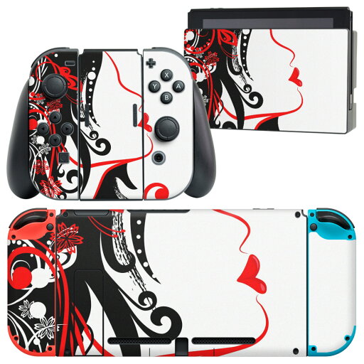 igsticker Nintendo Switch 用 デザインスキンシール 任天堂 ニンテンドー スイッチ 専用 本体ドック Joy-Con Joycon ジョイコン 専用 ゲーム機 カバー アクセサリー フィルム ステッカー 004470 花 イラスト 赤 黒 igsticker Nintendo Switch 用 デザインスキンシール 任天堂 ニンテンドー スイッチ 専用 本体ドック Joy-Con Joycon ジョイコン 専用 ゲーム機 カバー アクセサリー フィルム ステッカー 004470 花 イラスト 赤 黒