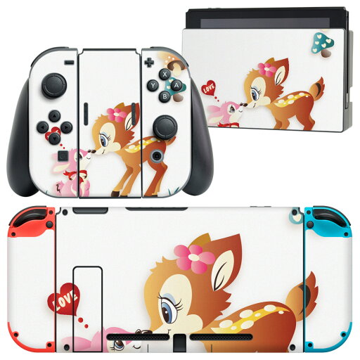 igsticker Nintendo Switch 用 デザインスキンシール 任天堂 ニンテンドー スイッチ 専用 本体ドック Joy-Con Joycon ジョイコン 専用 ゲーム機 カバー アクセサリー フィルム ステッカー 004482 バンビ キャラクター igsticker Nintendo Switch 用 デザインスキンシール 任天堂 ニンテンドー スイッチ 専用 本体ドック Joy-Con Joycon ジョイコン 専用 ゲーム機 カバー アクセサリー フィルム ステッカー 004482 バンビ キャラクター
