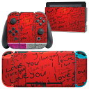 igsticker Nintendo Switch 用 デザインスキンシール 任天堂 ニンテンドー スイッチ 専用 本体ドック Joy-Con Joycon ジョイコン 専用 ゲーム機 カバー アクセサリー フィルム ステッカー 004498 英語 文字(2)