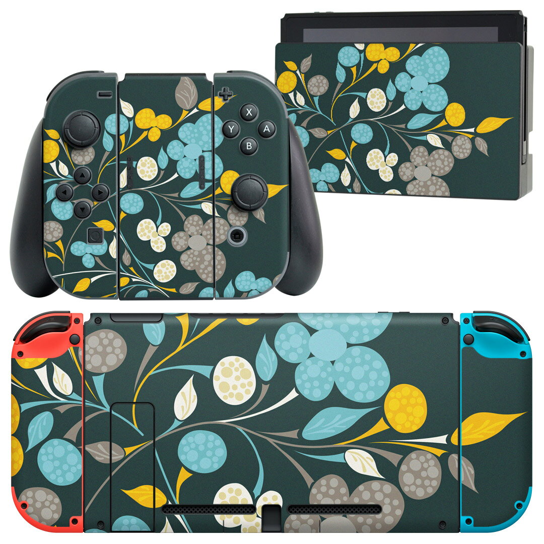 製品名 Nintendo Switch 本体裏面＆ドック正面＆ジョイコン専用 デザインスキンシール セット内容 Nintendo Switch 本体＆ドック＆ジョイコン用スキンシール（各1枚） ニンテンドースイッチ専用です。携帯機のSwitch LiteやProコンには対応していません。 商品特徴 再剥離性シートを素材に採用し、細かな位置調整がしやすく貼り直しが容易です。専用の業務プリンターを使い、商品画像と遜色のない美しい印刷仕上がり。 注意事項 画像はサンプルですので、ご覧の環境によっては多少色味に違いを感じる場合がございます。 イメージと違った、モニターと色味が異なるという理由での交換や返金はご対応出来かねます。スキンシールのみの販売で、ニンテンドースイッチ本体などは付属しません。シワができた場合、ドライヤーなどで軽く温め、外側に向けてシワを伸ばすように貼ってください。初回貼付時の位置調整や貼り直しは可能ですが、しっかりと押し付けて接着させた後の再剥離、再利用は保証しておりません。また接着部に油分や汚れが付着しますと角の部分は剥がれやすくなりますので、貼付時はあまり触れないようにご注意ください。無地のセミグロスシートにデザインをプリントした商品で、デコなどの加工はございません。 凹凸や光沢があるように見えたり布地や金属を素材にしたように見える商品もありますが、デザインの図版によるものです。印刷時に微妙な画像のズレが生じる場合がございます。ご注文後に1点1点制作する受注生産品の為、不良品以外のご返品や交換は固くお断りします。当店における繰り返しの実機テストでは問題ありませんでしたが、経過年数や使用環境により、シールを剥がす際に本体の塗装が一部剥がれる可能性があります。恐れ入りますが、万が一そのような状況になった場合でも当店ではゲーム機本体の保証は出来かねますので、予めご理解の上お求めください。 商品発送 完全受注生産のハンドメイド商品となりますので、既製品と比べて発送までお時間を頂いています。 基本的に決済確認後2?3営業日、最大で10営業日での発送となります。繁忙期や休業日明けの場合はさらに時間がかかる場合があります。 その際には別途メールにてご連絡致します。メール便の場合、発送日から到着までに2?4日ほどかかる場合が多く、紛失などの保障もご対応できかねます。あらかじめご了承下さい。
