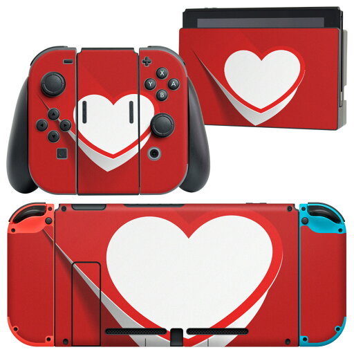 igsticker Nintendo Switch 用 デザインスキンシール 任天堂 ニンテンドー スイッチ 専用 本体ドック Joy-Con Joycon ジョイコン 専用 ゲーム機 カバー アクセサリー フィルム ステッカー 004549 ハート シンプル 赤 igsticker Nintendo Switch 用 デザインスキンシール 任天堂 ニンテンドー スイッチ 専用 本体ドック Joy-Con Joycon ジョイコン 専用 ゲーム機 カバー アクセサリー フィルム ステッカー 004549 ハート シンプル 赤