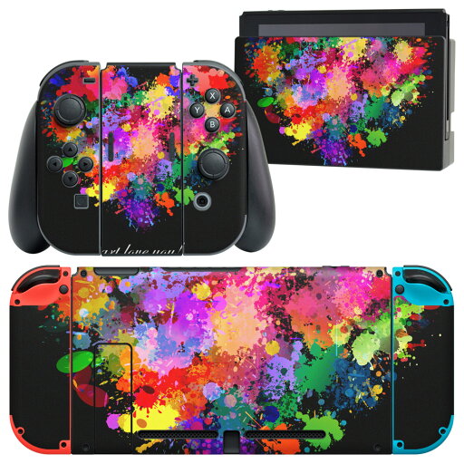 igsticker Nintendo Switch 用 デザインスキンシール 任天堂 ニンテンドー スイッチ 専用 本体ドック Joy-Con Joycon ジョイコン 専用 ゲーム機 カバー アクセサリー フィルム ステッカー 004561 ペイント カラフル ハート igsticker Nintendo Switch 用 デザインスキンシール 任天堂 ニンテンドー スイッチ 専用 本体ドック Joy-Con Joycon ジョイコン 専用 ゲーム機 カバー アクセサリー フィルム ステッカー 004561 ペイント カラフル ハート