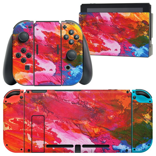 igsticker Nintendo Switch 用 デザインスキンシール 任天堂 ニンテンドー スイッチ 専用 本体ドック Joy-Con Joycon ジョイコン 専用 ゲーム機 カバー アクセサリー フィルム ステッカー 004721 色彩 カラフル igsticker Nintendo Switch 用 デザインスキンシール 任天堂 ニンテンドー スイッチ 専用 本体ドック Joy-Con Joycon ジョイコン 専用 ゲーム機 カバー アクセサリー フィルム ステッカー 004721 色彩 カラフル