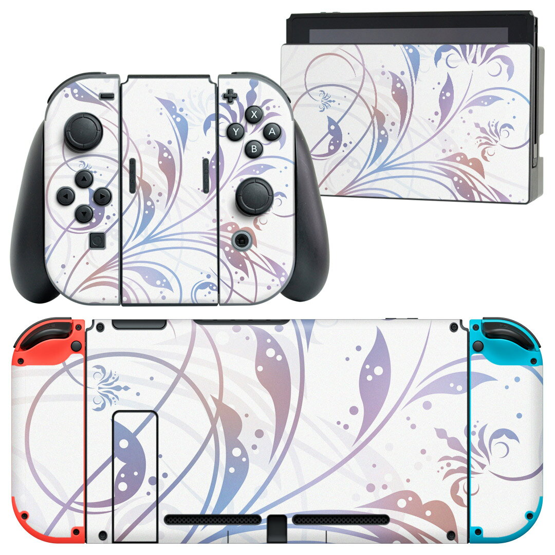 製品名 Nintendo Switch 本体裏面＆ドック正面＆ジョイコン専用 デザインスキンシール セット内容 Nintendo Switch 本体＆ドック＆ジョイコン用スキンシール（各1枚） ニンテンドースイッチ専用です。携帯機のSwitch LiteやProコンには対応していません。 商品特徴 再剥離性シートを素材に採用し、細かな位置調整がしやすく貼り直しが容易です。専用の業務プリンターを使い、商品画像と遜色のない美しい印刷仕上がり。 注意事項 画像はサンプルですので、ご覧の環境によっては多少色味に違いを感じる場合がございます。 イメージと違った、モニターと色味が異なるという理由での交換や返金はご対応出来かねます。スキンシールのみの販売で、ニンテンドースイッチ本体などは付属しません。シワができた場合、ドライヤーなどで軽く温め、外側に向けてシワを伸ばすように貼ってください。初回貼付時の位置調整や貼り直しは可能ですが、しっかりと押し付けて接着させた後の再剥離、再利用は保証しておりません。また接着部に油分や汚れが付着しますと角の部分は剥がれやすくなりますので、貼付時はあまり触れないようにご注意ください。無地のセミグロスシートにデザインをプリントした商品で、デコなどの加工はございません。 凹凸や光沢があるように見えたり布地や金属を素材にしたように見える商品もありますが、デザインの図版によるものです。印刷時に微妙な画像のズレが生じる場合がございます。ご注文後に1点1点制作する受注生産品の為、不良品以外のご返品や交換は固くお断りします。当店における繰り返しの実機テストでは問題ありませんでしたが、経過年数や使用環境により、シールを剥がす際に本体の塗装が一部剥がれる可能性があります。恐れ入りますが、万が一そのような状況になった場合でも当店ではゲーム機本体の保証は出来かねますので、予めご理解の上お求めください。 商品発送 完全受注生産のハンドメイド商品となりますので、既製品と比べて発送までお時間を頂いています。 基本的に決済確認後2?3営業日、最大で10営業日での発送となります。繁忙期や休業日明けの場合はさらに時間がかかる場合があります。 その際には別途メールにてご連絡致します。メール便の場合、発送日から到着までに2?4日ほどかかる場合が多く、紛失などの保障もご対応できかねます。あらかじめご了承下さい。