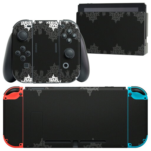 igsticker Nintendo Switch 用 デザインスキンシール 任天堂 ニンテンドー スイッチ 専用 本体ドック Joy-Con Joycon ジョイコン 専用 ゲーム機 カバー アクセサリー フィルム ステッカー 004776 黒 模様 シンプル igsticker Nintendo Switch 用 デザインスキンシール 任天堂 ニンテンドー スイッチ 専用 本体ドック Joy-Con Joycon ジョイコン 専用 ゲーム機 カバー アクセサリー フィルム ステッカー 004776 黒 模様 シンプル