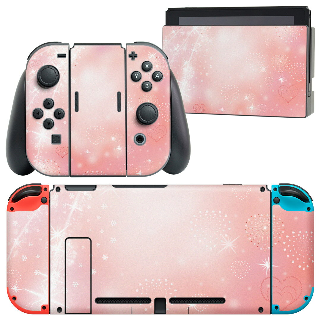 製品名 Nintendo Switch 本体裏面＆ドック正面＆ジョイコン専用 デザインスキンシール セット内容 Nintendo Switch 本体＆ドック＆ジョイコン用スキンシール（各1枚） ニンテンドースイッチ専用です。携帯機のSwitch LiteやProコンには対応していません。 商品特徴 再剥離性シートを素材に採用し、細かな位置調整がしやすく貼り直しが容易です。専用の業務プリンターを使い、商品画像と遜色のない美しい印刷仕上がり。 注意事項 画像はサンプルですので、ご覧の環境によっては多少色味に違いを感じる場合がございます。 イメージと違った、モニターと色味が異なるという理由での交換や返金はご対応出来かねます。スキンシールのみの販売で、ニンテンドースイッチ本体などは付属しません。シワができた場合、ドライヤーなどで軽く温め、外側に向けてシワを伸ばすように貼ってください。初回貼付時の位置調整や貼り直しは可能ですが、しっかりと押し付けて接着させた後の再剥離、再利用は保証しておりません。また接着部に油分や汚れが付着しますと角の部分は剥がれやすくなりますので、貼付時はあまり触れないようにご注意ください。無地のセミグロスシートにデザインをプリントした商品で、デコなどの加工はございません。 凹凸や光沢があるように見えたり布地や金属を素材にしたように見える商品もありますが、デザインの図版によるものです。印刷時に微妙な画像のズレが生じる場合がございます。ご注文後に1点1点制作する受注生産品の為、不良品以外のご返品や交換は固くお断りします。当店における繰り返しの実機テストでは問題ありませんでしたが、経過年数や使用環境により、シールを剥がす際に本体の塗装が一部剥がれる可能性があります。恐れ入りますが、万が一そのような状況になった場合でも当店ではゲーム機本体の保証は出来かねますので、予めご理解の上お求めください。 商品発送 完全受注生産のハンドメイド商品となりますので、既製品と比べて発送までお時間を頂いています。 基本的に決済確認後2?3営業日、最大で10営業日での発送となります。繁忙期や休業日明けの場合はさらに時間がかかる場合があります。 その際には別途メールにてご連絡致します。メール便の場合、発送日から到着までに2?4日ほどかかる場合が多く、紛失などの保障もご対応できかねます。あらかじめご了承下さい。