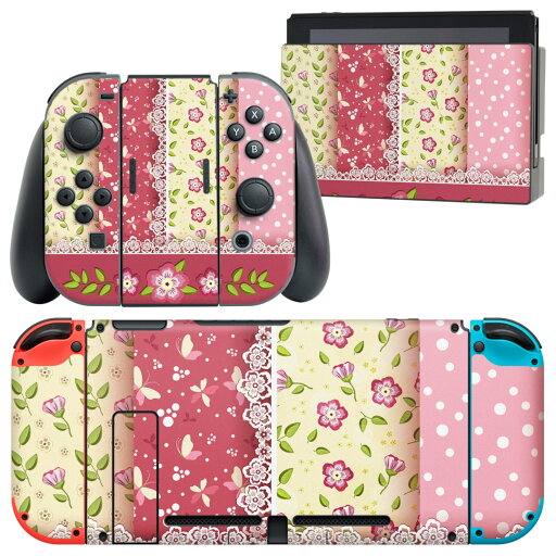 igsticker Nintendo Switch 用 デザインスキンシール 任天堂 ニンテンドー スイッチ 専用 本体ドック Joy-Con Joycon ジョイコン 専用 ゲーム機 カバー アクセサリー フィルム ステッカー 004939 花 レース ガーリー igsticker Nintendo Switch 用 デザインスキンシール 任天堂 ニンテンドー スイッチ 専用 本体ドック Joy-Con Joycon ジョイコン 専用 ゲーム機 カバー アクセサリー フィルム ステッカー 004939 花 レース ガーリー