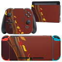 igsticker Nintendo Switch 用 デザインスキンシール 任天堂 ニンテンドー スイッチ 専用 本体ドック Joy-Con Joycon ジョイコン 専用 ゲーム機 カバー アクセサリー フィルム ステッカー 004967 秋 紅葉 ブラウン