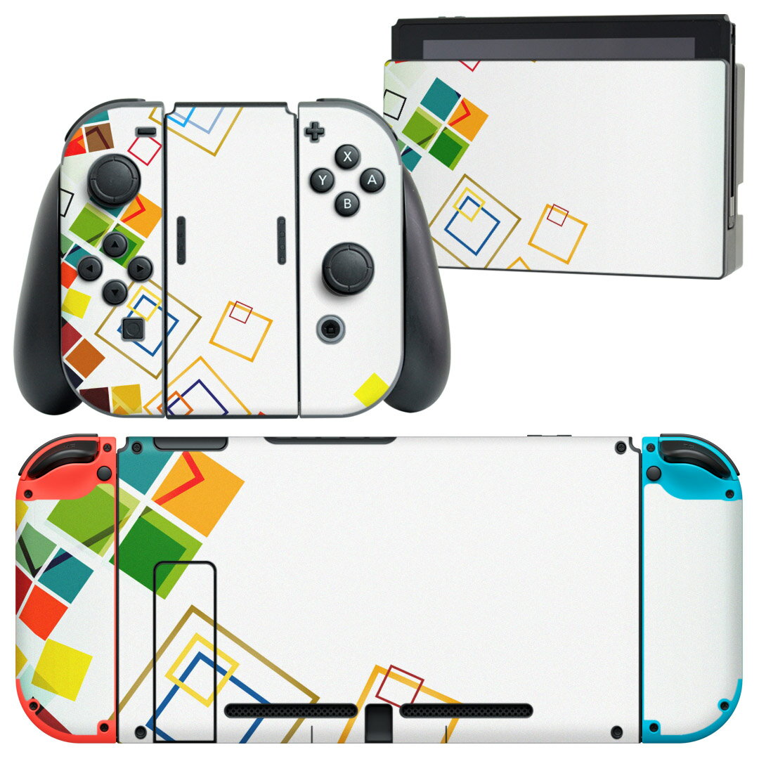 製品名 Nintendo Switch 本体裏面＆ドック正面＆ジョイコン専用 デザインスキンシール セット内容 Nintendo Switch 本体＆ドック＆ジョイコン用スキンシール（各1枚） ニンテンドースイッチ専用です。携帯機のSwitch LiteやProコンには対応していません。 商品特徴 再剥離性シートを素材に採用し、細かな位置調整がしやすく貼り直しが容易です。専用の業務プリンターを使い、商品画像と遜色のない美しい印刷仕上がり。 注意事項 画像はサンプルですので、ご覧の環境によっては多少色味に違いを感じる場合がございます。 イメージと違った、モニターと色味が異なるという理由での交換や返金はご対応出来かねます。スキンシールのみの販売で、ニンテンドースイッチ本体などは付属しません。シワができた場合、ドライヤーなどで軽く温め、外側に向けてシワを伸ばすように貼ってください。初回貼付時の位置調整や貼り直しは可能ですが、しっかりと押し付けて接着させた後の再剥離、再利用は保証しておりません。また接着部に油分や汚れが付着しますと角の部分は剥がれやすくなりますので、貼付時はあまり触れないようにご注意ください。無地のセミグロスシートにデザインをプリントした商品で、デコなどの加工はございません。 凹凸や光沢があるように見えたり布地や金属を素材にしたように見える商品もありますが、デザインの図版によるものです。印刷時に微妙な画像のズレが生じる場合がございます。ご注文後に1点1点制作する受注生産品の為、不良品以外のご返品や交換は固くお断りします。当店における繰り返しの実機テストでは問題ありませんでしたが、経過年数や使用環境により、シールを剥がす際に本体の塗装が一部剥がれる可能性があります。恐れ入りますが、万が一そのような状況になった場合でも当店ではゲーム機本体の保証は出来かねますので、予めご理解の上お求めください。 商品発送 完全受注生産のハンドメイド商品となりますので、既製品と比べて発送までお時間を頂いています。 基本的に決済確認後2?3営業日、最大で10営業日での発送となります。繁忙期や休業日明けの場合はさらに時間がかかる場合があります。 その際には別途メールにてご連絡致します。メール便の場合、発送日から到着までに2?4日ほどかかる場合が多く、紛失などの保障もご対応できかねます。あらかじめご了承下さい。