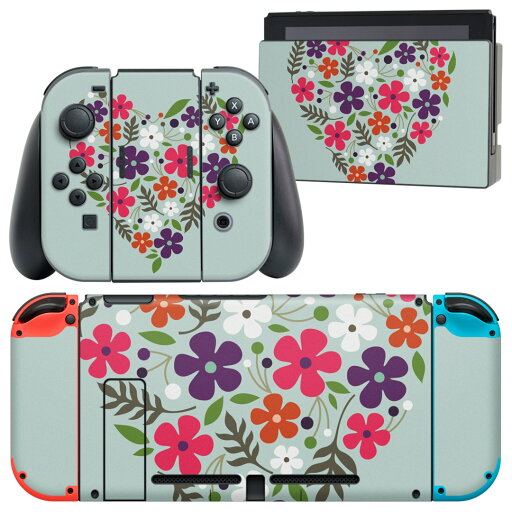 igsticker Nintendo Switch 用 デザインスキンシール 任天堂 ニンテンドー スイッチ 専用 本体ドック Joy-Con Joycon ジョイコン 専用 ゲーム機 カバー アクセサリー フィルム ステッカー 005055 ハート 花 イラスト igsticker Nintendo Switch 用 デザインスキンシール 任天堂 ニンテンドー スイッチ 専用 本体ドック Joy-Con Joycon ジョイコン 専用 ゲーム機 カバー アクセサリー フィルム ステッカー 005055 ハート 花 イラスト