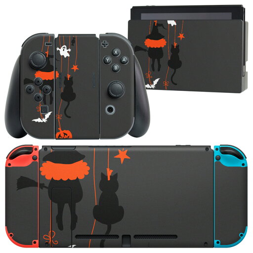 igsticker Nintendo Switch 用 デザインスキンシール 任天堂 ニンテンドー スイッチ 専用 本体ドック Joy-Con Joycon ジョイコン 専用 ゲーム機 カバー アクセサリー フィルム ステッカー 005092 クール ハロウィン 黒 イラスト igsticker Nintendo Switch 用 デザインスキンシール 任天堂 ニンテンドー スイッチ 専用 本体ドック Joy-Con Joycon ジョイコン 専用 ゲーム機 カバー アクセサリー フィルム ステッカー 005092 クール ハロウィン 黒 イラスト