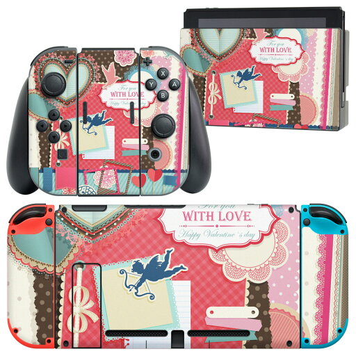 igsticker Nintendo Switch 用 デザインスキンシール 任天堂 ニンテンドー スイッチ 専用 本体ドック Joy-Con Joycon ジョイコン 専用 ゲーム機 カバー アクセサリー フィルム ステッカー 005133 天使 ハート コラージュ igsticker Nintendo Switch 用 デザインスキンシール 任天堂 ニンテンドー スイッチ 専用 本体ドック Joy-Con Joycon ジョイコン 専用 ゲーム機 カバー アクセサリー フィルム ステッカー 005133 天使 ハート コラージュ