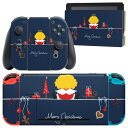 igsticker Nintendo Switch 用 デザインスキンシール 任天堂 ニンテンドー スイッチ 専用 本体ドック Joy-Con Joycon ジョイコン 専用 ゲーム機 カバー アクセサリー フィルム ステッカー 005187 天使　クリスマス　イラスト