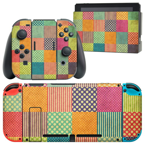 igsticker Nintendo Switch 用 デザインスキンシール 任天堂 ニンテンドー スイッチ 専用 本体ドック Joy-Con Joycon ジョイコン 専用 ゲーム機 カバー アクセサリー フィルム ステッカー 005341 水玉 縞模様 カラフル igsticker Nintendo Switch 用 デザインスキンシール 任天堂 ニンテンドー スイッチ 専用 本体ドック Joy-Con Joycon ジョイコン 専用 ゲーム機 カバー アクセサリー フィルム ステッカー 005341 水玉 縞模様 カラフル