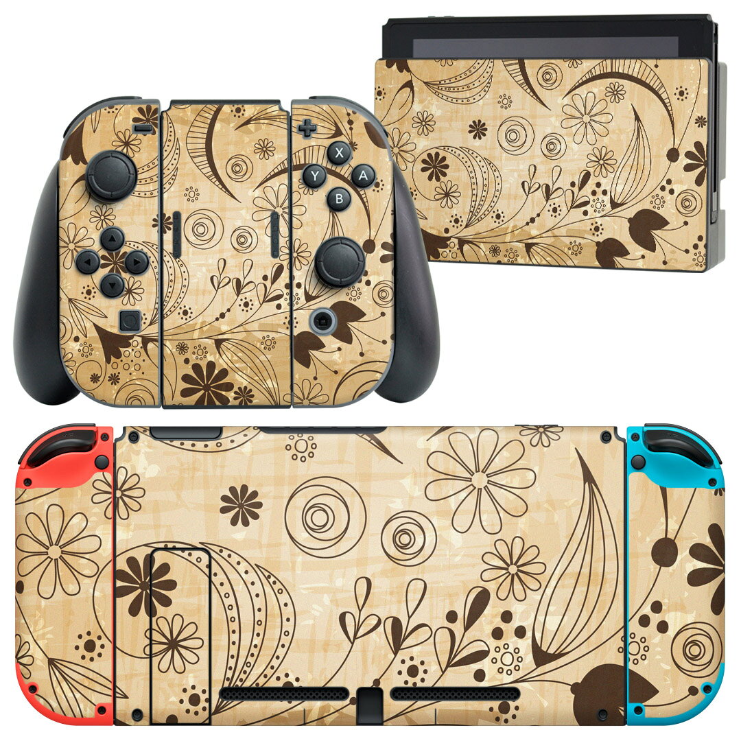 製品名 Nintendo Switch 本体裏面＆ドック正面＆ジョイコン専用 デザインスキンシール セット内容 Nintendo Switch 本体＆ドック＆ジョイコン用スキンシール（各1枚） ニンテンドースイッチ専用です。携帯機のSwitch LiteやProコンには対応していません。 商品特徴 再剥離性シートを素材に採用し、細かな位置調整がしやすく貼り直しが容易です。専用の業務プリンターを使い、商品画像と遜色のない美しい印刷仕上がり。 注意事項 画像はサンプルですので、ご覧の環境によっては多少色味に違いを感じる場合がございます。 イメージと違った、モニターと色味が異なるという理由での交換や返金はご対応出来かねます。スキンシールのみの販売で、ニンテンドースイッチ本体などは付属しません。シワができた場合、ドライヤーなどで軽く温め、外側に向けてシワを伸ばすように貼ってください。初回貼付時の位置調整や貼り直しは可能ですが、しっかりと押し付けて接着させた後の再剥離、再利用は保証しておりません。また接着部に油分や汚れが付着しますと角の部分は剥がれやすくなりますので、貼付時はあまり触れないようにご注意ください。無地のセミグロスシートにデザインをプリントした商品で、デコなどの加工はございません。 凹凸や光沢があるように見えたり布地や金属を素材にしたように見える商品もありますが、デザインの図版によるものです。印刷時に微妙な画像のズレが生じる場合がございます。ご注文後に1点1点制作する受注生産品の為、不良品以外のご返品や交換は固くお断りします。当店における繰り返しの実機テストでは問題ありませんでしたが、経過年数や使用環境により、シールを剥がす際に本体の塗装が一部剥がれる可能性があります。恐れ入りますが、万が一そのような状況になった場合でも当店ではゲーム機本体の保証は出来かねますので、予めご理解の上お求めください。 商品発送 完全受注生産のハンドメイド商品となりますので、既製品と比べて発送までお時間を頂いています。 基本的に決済確認後2?3営業日、最大で10営業日での発送となります。繁忙期や休業日明けの場合はさらに時間がかかる場合があります。 その際には別途メールにてご連絡致します。メール便の場合、発送日から到着までに2?4日ほどかかる場合が多く、紛失などの保障もご対応できかねます。あらかじめご了承下さい。
