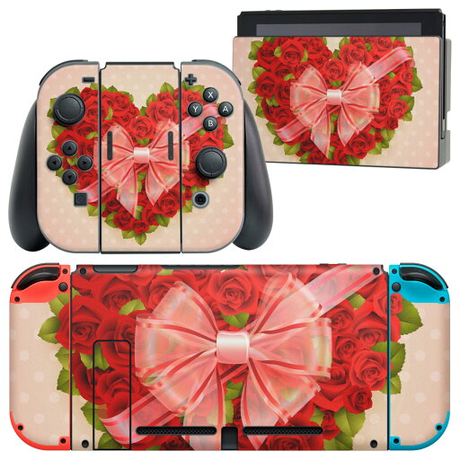 igsticker Nintendo Switch 用 デザインスキンシール 任天堂 ニンテンドー スイッチ 専用 本体ドック Joy-Con Joycon ジョイコン 専用 ゲーム機 カバー アクセサリー フィルム ステッカー 005646 ハート リボン 花 igsticker Nintendo Switch 用 デザインスキンシール 任天堂 ニンテンドー スイッチ 専用 本体ドック Joy-Con Joycon ジョイコン 専用 ゲーム機 カバー アクセサリー フィルム ステッカー 005646 ハート リボン 花