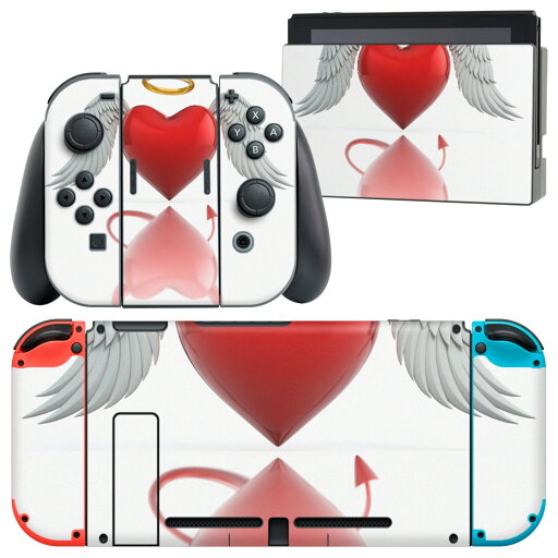 igsticker Nintendo Switch 用 デザインスキンシール 任天堂 ニンテンドー スイッチ 専用 本体ドック Joy-Con Joycon ジョイコン 専用 ゲーム機 カバー アクセサリー フィルム ステッカー 005670 ハート 天使 悪魔 igsticker Nintendo Switch 用 デザインスキンシール 任天堂 ニンテンドー スイッチ 専用 本体ドック Joy-Con Joycon ジョイコン 専用 ゲーム機 カバー アクセサリー フィルム ステッカー 005670 ハート 天使 悪魔