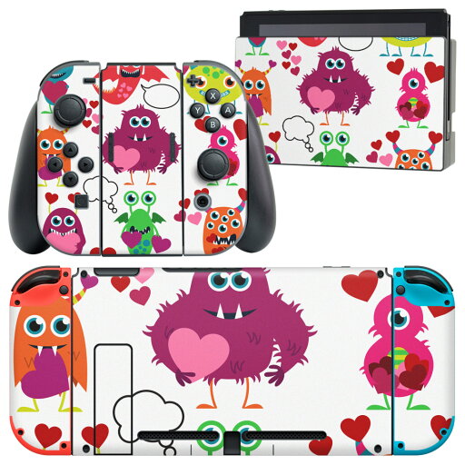 igsticker Nintendo Switch 用 デザインスキンシール 任天堂 ニンテンドー スイッチ 専用 本体ドック Joy-Con Joycon ジョイコン 専用 ゲーム機 カバー アクセサリー フィルム ステッカー 005746 モンスター キャラクター igsticker Nintendo Switch 用 デザインスキンシール 任天堂 ニンテンドー スイッチ 専用 本体ドック Joy-Con Joycon ジョイコン 専用 ゲーム機 カバー アクセサリー フィルム ステッカー 005746 モンスター キャラクター