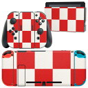 igsticker Nintendo Switch 用 デザインスキンシール 任天堂 ニンテンドー スイッチ 専用 本体ドック Joy-Con Joycon ジョイコン 専用 ゲーム機 カバー アクセサリー フィルム ステッカー 005761 市松模様 和風 和柄(2)