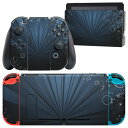 igsticker Nintendo Switch 用 デザインスキンシール 任天堂 ニンテンドー スイッチ 専用 本体ドック Joy-Con Joycon ジョイコン 専用 ゲーム機 カバー アクセサリー フィルム ステッカー 005766 青 ブルー ハート