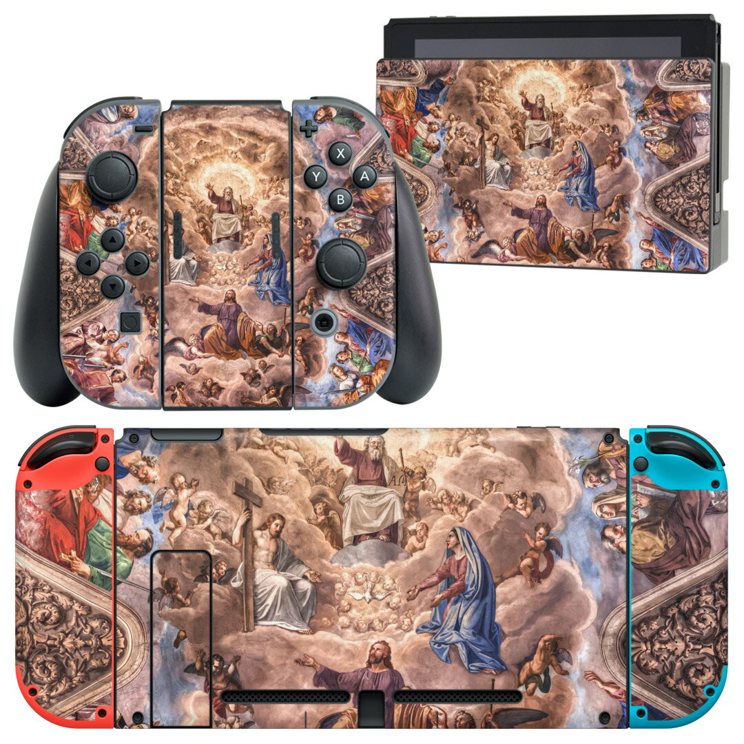igsticker Nintendo Switch 用 デザインスキンシール 任天堂 ニンテンドー スイッチ 専用 本体ドック Joy-Con Joycon ジョイコン 専用 ゲーム機 カバー アクセサリー フィルム ステッカー 005769 絵画 イラスト 人物