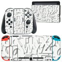 igsticker Nintendo Switch 用 デザインスキンシール 任天堂 ニンテンドー スイッチ 専用 本体ドック Joy-Con Joycon ジョイコン 専用 ゲーム機 カバー アクセサリー フィルム ステッカー 005966 英語 文字 アルファベット(2)