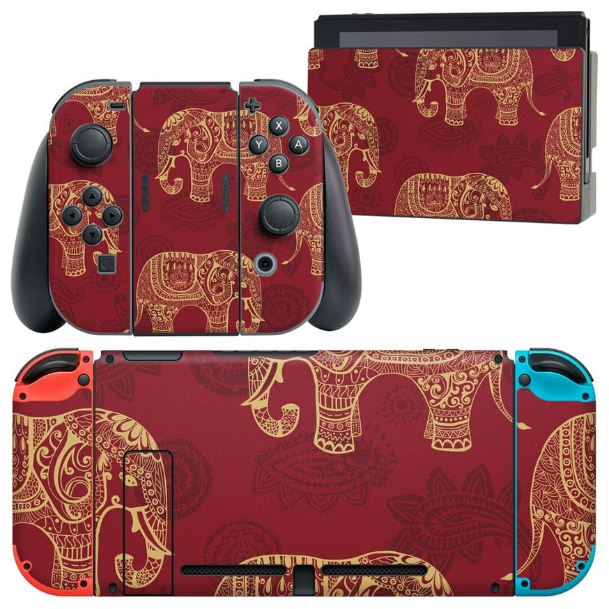 製品名 Nintendo Switch 本体裏面＆ドック正面＆ジョイコン専用 デザインスキンシール セット内容 Nintendo Switch 本体＆ドック＆ジョイコン用スキンシール（各1枚） ニンテンドースイッチ専用です。携帯機のSwitch LiteやProコンには対応していません。 商品特徴 再剥離性シートを素材に採用し、細かな位置調整がしやすく貼り直しが容易です。専用の業務プリンターを使い、商品画像と遜色のない美しい印刷仕上がり。 注意事項 画像はサンプルですので、ご覧の環境によっては多少色味に違いを感じる場合がございます。 イメージと違った、モニターと色味が異なるという理由での交換や返金はご対応出来かねます。スキンシールのみの販売で、ニンテンドースイッチ本体などは付属しません。シワができた場合、ドライヤーなどで軽く温め、外側に向けてシワを伸ばすように貼ってください。初回貼付時の位置調整や貼り直しは可能ですが、しっかりと押し付けて接着させた後の再剥離、再利用は保証しておりません。また接着部に油分や汚れが付着しますと角の部分は剥がれやすくなりますので、貼付時はあまり触れないようにご注意ください。無地のセミグロスシートにデザインをプリントした商品で、デコなどの加工はございません。 凹凸や光沢があるように見えたり布地や金属を素材にしたように見える商品もありますが、デザインの図版によるものです。印刷時に微妙な画像のズレが生じる場合がございます。ご注文後に1点1点制作する受注生産品の為、不良品以外のご返品や交換は固くお断りします。当店における繰り返しの実機テストでは問題ありませんでしたが、経過年数や使用環境により、シールを剥がす際に本体の塗装が一部剥がれる可能性があります。恐れ入りますが、万が一そのような状況になった場合でも当店ではゲーム機本体の保証は出来かねますので、予めご理解の上お求めください。 商品発送 完全受注生産のハンドメイド商品となりますので、既製品と比べて発送までお時間を頂いています。 基本的に決済確認後2?3営業日、最大で10営業日での発送となります。繁忙期や休業日明けの場合はさらに時間がかかる場合があります。 その際には別途メールにてご連絡致します。メール便の場合、発送日から到着までに2?4日ほどかかる場合が多く、紛失などの保障もご対応できかねます。あらかじめご了承下さい。