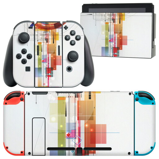 igsticker Nintendo Switch 用 デザインスキンシール 任天堂 ニンテンドー スイッチ 専用 本体ドック Joy-Con Joycon ジョイコン 専用 ゲーム機 カバー アクセサリー フィルム ステッカー 006057 カラフル デジタル igsticker Nintendo Switch 用 デザインスキンシール 任天堂 ニンテンドー スイッチ 専用 本体ドック Joy-Con Joycon ジョイコン 専用 ゲーム機 カバー アクセサリー フィルム ステッカー 006057 カラフル デジタル