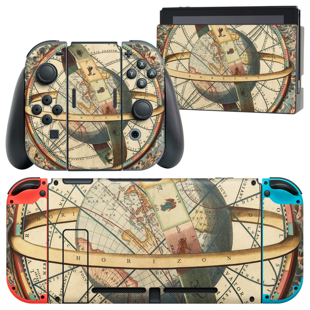 製品名 Nintendo Switch 本体裏面＆ドック正面＆ジョイコン専用 デザインスキンシール セット内容 Nintendo Switch 本体＆ドック＆ジョイコン用スキンシール（各1枚） ニンテンドースイッチ専用です。携帯機のSwitch LiteやProコンには対応していません。 商品特徴 再剥離性シートを素材に採用し、細かな位置調整がしやすく貼り直しが容易です。専用の業務プリンターを使い、商品画像と遜色のない美しい印刷仕上がり。 注意事項 画像はサンプルですので、ご覧の環境によっては多少色味に違いを感じる場合がございます。 イメージと違った、モニターと色味が異なるという理由での交換や返金はご対応出来かねます。スキンシールのみの販売で、ニンテンドースイッチ本体などは付属しません。シワができた場合、ドライヤーなどで軽く温め、外側に向けてシワを伸ばすように貼ってください。初回貼付時の位置調整や貼り直しは可能ですが、しっかりと押し付けて接着させた後の再剥離、再利用は保証しておりません。また接着部に油分や汚れが付着しますと角の部分は剥がれやすくなりますので、貼付時はあまり触れないようにご注意ください。無地のセミグロスシートにデザインをプリントした商品で、デコなどの加工はございません。 凹凸や光沢があるように見えたり布地や金属を素材にしたように見える商品もありますが、デザインの図版によるものです。印刷時に微妙な画像のズレが生じる場合がございます。ご注文後に1点1点制作する受注生産品の為、不良品以外のご返品や交換は固くお断りします。当店における繰り返しの実機テストでは問題ありませんでしたが、経過年数や使用環境により、シールを剥がす際に本体の塗装が一部剥がれる可能性があります。恐れ入りますが、万が一そのような状況になった場合でも当店ではゲーム機本体の保証は出来かねますので、予めご理解の上お求めください。 商品発送 完全受注生産のハンドメイド商品となりますので、既製品と比べて発送までお時間を頂いています。 基本的に決済確認後2?3営業日、最大で10営業日での発送となります。繁忙期や休業日明けの場合はさらに時間がかかる場合があります。 その際には別途メールにてご連絡致します。メール便の場合、発送日から到着までに2?4日ほどかかる場合が多く、紛失などの保障もご対応できかねます。あらかじめご了承下さい。