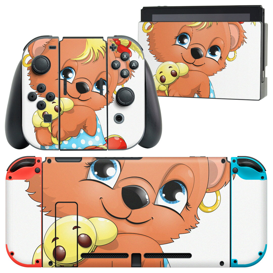 製品名 Nintendo Switch 本体裏面＆ドック正面＆ジョイコン専用 デザインスキンシール セット内容 Nintendo Switch 本体＆ドック＆ジョイコン用スキンシール（各1枚） ニンテンドースイッチ専用です。携帯機のSwitch LiteやProコンには対応していません。 商品特徴 再剥離性シートを素材に採用し、細かな位置調整がしやすく貼り直しが容易です。専用の業務プリンターを使い、商品画像と遜色のない美しい印刷仕上がり。 注意事項 画像はサンプルですので、ご覧の環境によっては多少色味に違いを感じる場合がございます。 イメージと違った、モニターと色味が異なるという理由での交換や返金はご対応出来かねます。スキンシールのみの販売で、ニンテンドースイッチ本体などは付属しません。シワができた場合、ドライヤーなどで軽く温め、外側に向けてシワを伸ばすように貼ってください。初回貼付時の位置調整や貼り直しは可能ですが、しっかりと押し付けて接着させた後の再剥離、再利用は保証しておりません。また接着部に油分や汚れが付着しますと角の部分は剥がれやすくなりますので、貼付時はあまり触れないようにご注意ください。無地のセミグロスシートにデザインをプリントした商品で、デコなどの加工はございません。 凹凸や光沢があるように見えたり布地や金属を素材にしたように見える商品もありますが、デザインの図版によるものです。印刷時に微妙な画像のズレが生じる場合がございます。ご注文後に1点1点制作する受注生産品の為、不良品以外のご返品や交換は固くお断りします。当店における繰り返しの実機テストでは問題ありませんでしたが、経過年数や使用環境により、シールを剥がす際に本体の塗装が一部剥がれる可能性があります。恐れ入りますが、万が一そのような状況になった場合でも当店ではゲーム機本体の保証は出来かねますので、予めご理解の上お求めください。 商品発送 完全受注生産のハンドメイド商品となりますので、既製品と比べて発送までお時間を頂いています。 基本的に決済確認後2?3営業日、最大で10営業日での発送となります。繁忙期や休業日明けの場合はさらに時間がかかる場合があります。 その際には別途メールにてご連絡致します。メール便の場合、発送日から到着までに2?4日ほどかかる場合が多く、紛失などの保障もご対応できかねます。あらかじめご了承下さい。