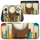 igsticker Nintendo Switch 用 デザインスキンシール 任天堂 ニンテンドー スイッチ 専用 本体ドック Joy-Con Joycon ジョイコン 専用 ゲーム機 カバー アクセサリー フィルム ステッカー 006199 野球 イラスト