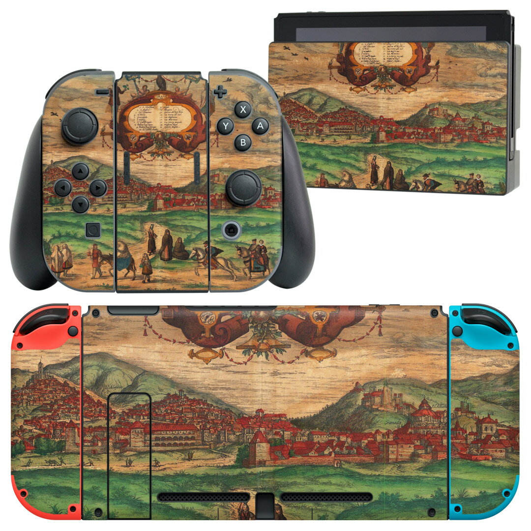 igsticker Nintendo Switch 用 デザインスキンシール 任天堂 ニンテンドー スイッチ 専用 本体ドック Joy-Con Joycon ジョイコン 専用 ゲーム機 カバー アクセサリー フィルム ステッカー 006207 絵画 イラスト