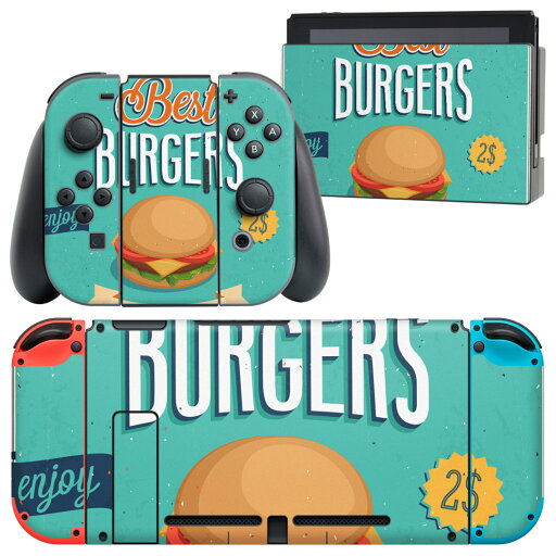 igsticker Nintendo Switch 用 デザインスキンシール 任天堂 ニンテンドー スイッチ 専用 本体ドック Joy-Con Joycon ジョイコン 専用 ゲーム機 カバー アクセサリー フィルム ステッカー 006208 バーガー 英語 文字 igsticker Nintendo Switch 用 デザインスキンシール 任天堂 ニンテンドー スイッチ 専用 本体ドック Joy-Con Joycon ジョイコン 専用 ゲーム機 カバー アクセサリー フィルム ステッカー 006208 バーガー 英語 文字