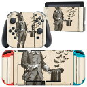 igsticker Nintendo Switch 用 デザインスキンシール 任天堂 ニンテンドー スイッチ 専用 本体ドック Joy-Con Joycon ジョイコン 専用 ゲーム機 カバー アクセサリー フィルム ステッカー 006240 うさぎ 英語 イラスト