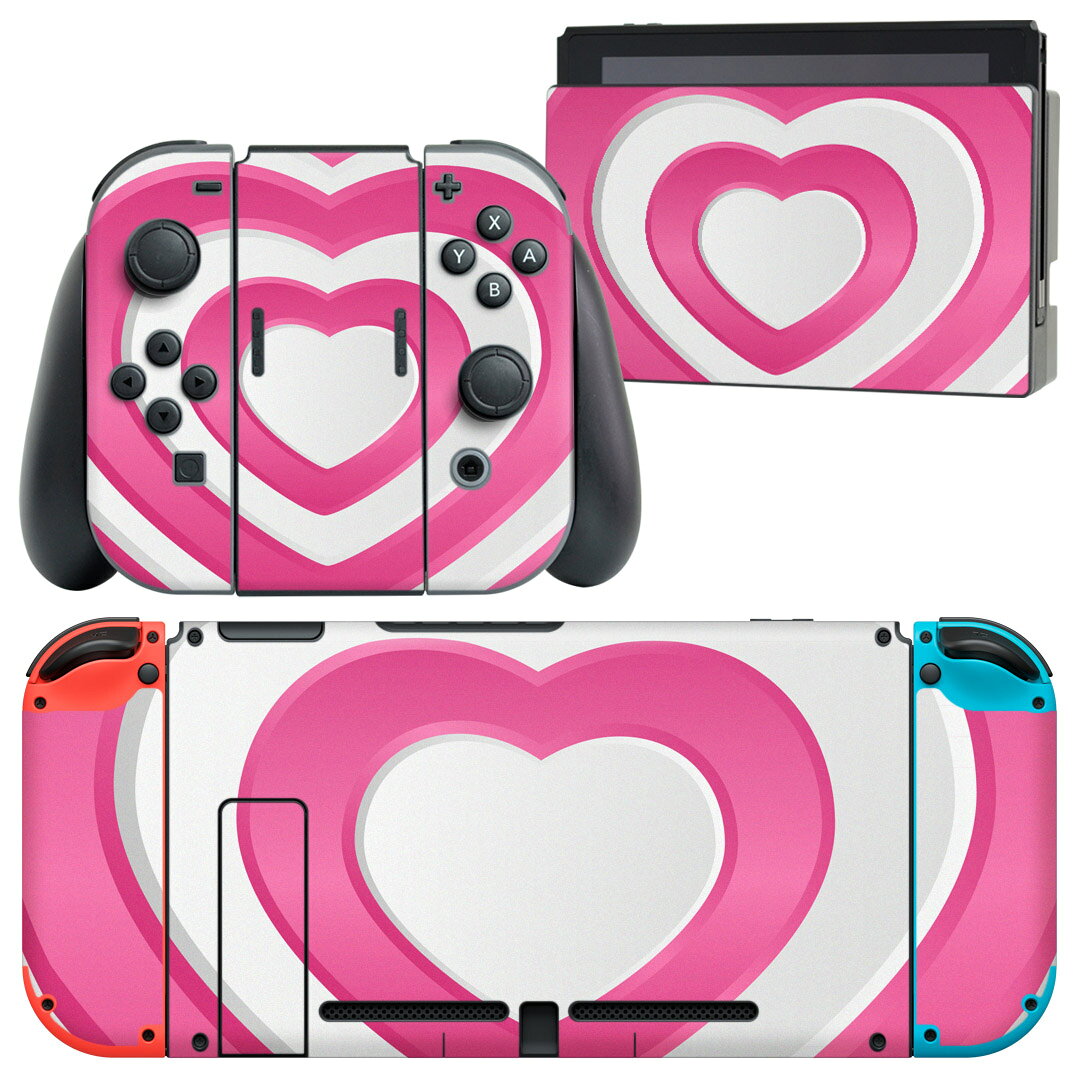 製品名 Nintendo Switch 本体裏面＆ドック正面＆ジョイコン専用 デザインスキンシール セット内容 Nintendo Switch 本体＆ドック＆ジョイコン用スキンシール（各1枚） ニンテンドースイッチ専用です。携帯機のSwitch LiteやProコンには対応していません。 商品特徴 再剥離性シートを素材に採用し、細かな位置調整がしやすく貼り直しが容易です。専用の業務プリンターを使い、商品画像と遜色のない美しい印刷仕上がり。 注意事項 画像はサンプルですので、ご覧の環境によっては多少色味に違いを感じる場合がございます。 イメージと違った、モニターと色味が異なるという理由での交換や返金はご対応出来かねます。スキンシールのみの販売で、ニンテンドースイッチ本体などは付属しません。シワができた場合、ドライヤーなどで軽く温め、外側に向けてシワを伸ばすように貼ってください。初回貼付時の位置調整や貼り直しは可能ですが、しっかりと押し付けて接着させた後の再剥離、再利用は保証しておりません。また接着部に油分や汚れが付着しますと角の部分は剥がれやすくなりますので、貼付時はあまり触れないようにご注意ください。無地のセミグロスシートにデザインをプリントした商品で、デコなどの加工はございません。 凹凸や光沢があるように見えたり布地や金属を素材にしたように見える商品もありますが、デザインの図版によるものです。印刷時に微妙な画像のズレが生じる場合がございます。ご注文後に1点1点制作する受注生産品の為、不良品以外のご返品や交換は固くお断りします。当店における繰り返しの実機テストでは問題ありませんでしたが、経過年数や使用環境により、シールを剥がす際に本体の塗装が一部剥がれる可能性があります。恐れ入りますが、万が一そのような状況になった場合でも当店ではゲーム機本体の保証は出来かねますので、予めご理解の上お求めください。 商品発送 完全受注生産のハンドメイド商品となりますので、既製品と比べて発送までお時間を頂いています。 基本的に決済確認後2?3営業日、最大で10営業日での発送となります。繁忙期や休業日明けの場合はさらに時間がかかる場合があります。 その際には別途メールにてご連絡致します。メール便の場合、発送日から到着までに2?4日ほどかかる場合が多く、紛失などの保障もご対応できかねます。あらかじめご了承下さい。