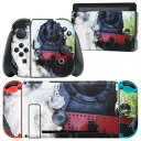 igsticker Nintendo Switch 用 デザインスキンシール 任天堂 ニンテンドー スイッチ 専用 本体ドック Joy-Con Joycon ジョイコン 専用 ゲーム機 カバー アクセサリー フィルム ステッカー 006487 写真　機関車