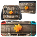 igsticker Nintendo Switch 用 デザインスキンシール 任天堂 ニンテンドー スイッチ 専用 本体ドック Joy-Con Joycon ジョイコン 専用 ゲーム機 カバー アクセサリー フィルム ステッカー 006498 秋 落ち葉 英語