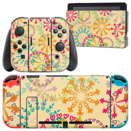 igsticker Nintendo Switch 用 デザインスキンシール 任天堂 ニンテンドー スイッチ 専用 本体ドック Joy-Con Joycon ジョイコン 専用 ゲーム機 カバー アクセサリー フィルム ステッカー 006539 花 ハート 模様 igsticker Nintendo Switch 用 デザインスキンシール 任天堂 ニンテンドー スイッチ 専用 本体ドック Joy-Con Joycon ジョイコン 専用 ゲーム機 カバー アクセサリー フィルム ステッカー 006539 花 ハート 模様