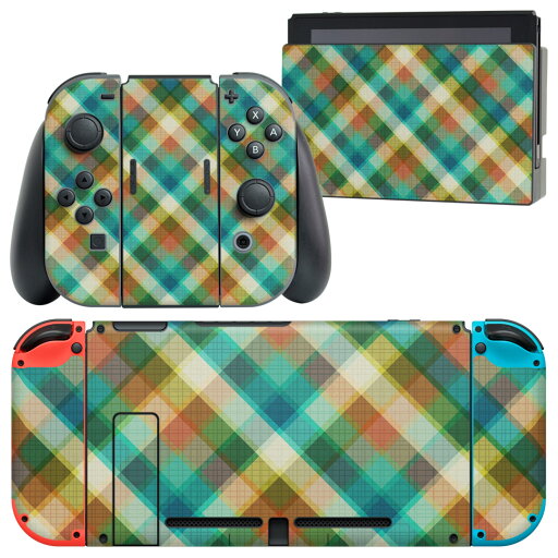 igsticker Nintendo Switch 用 デザインスキンシール 任天堂 ニンテンドー スイッチ 専用 本体ドック Joy-Con Joycon ジョイコン 専用 ゲーム機 カバー アクセサリー フィルム ステッカー 006555 チェック 模様 igsticker Nintendo Switch 用 デザインスキンシール 任天堂 ニンテンドー スイッチ 専用 本体ドック Joy-Con Joycon ジョイコン 専用 ゲーム機 カバー アクセサリー フィルム ステッカー 006555 チェック 模様